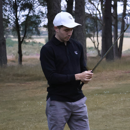 Richmond Black Long Sleeve Polo